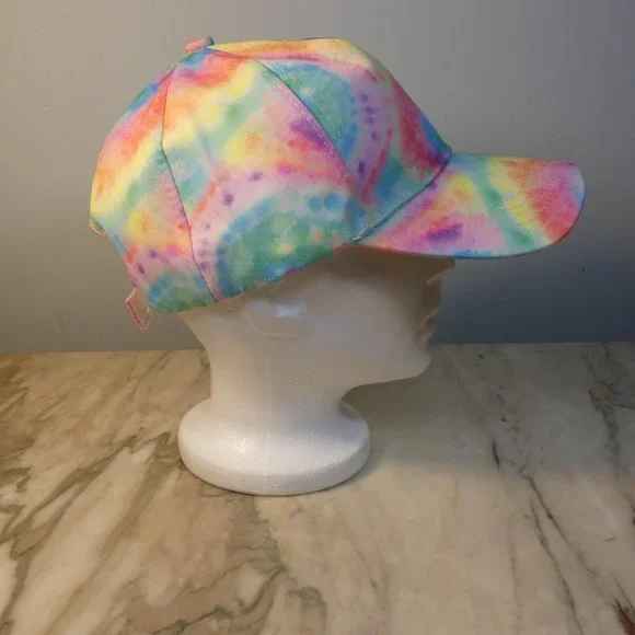 *REDUCED* LAST ONE! Pretty pastel colored tie-dye baseball hat cap - Picture 4 of 8